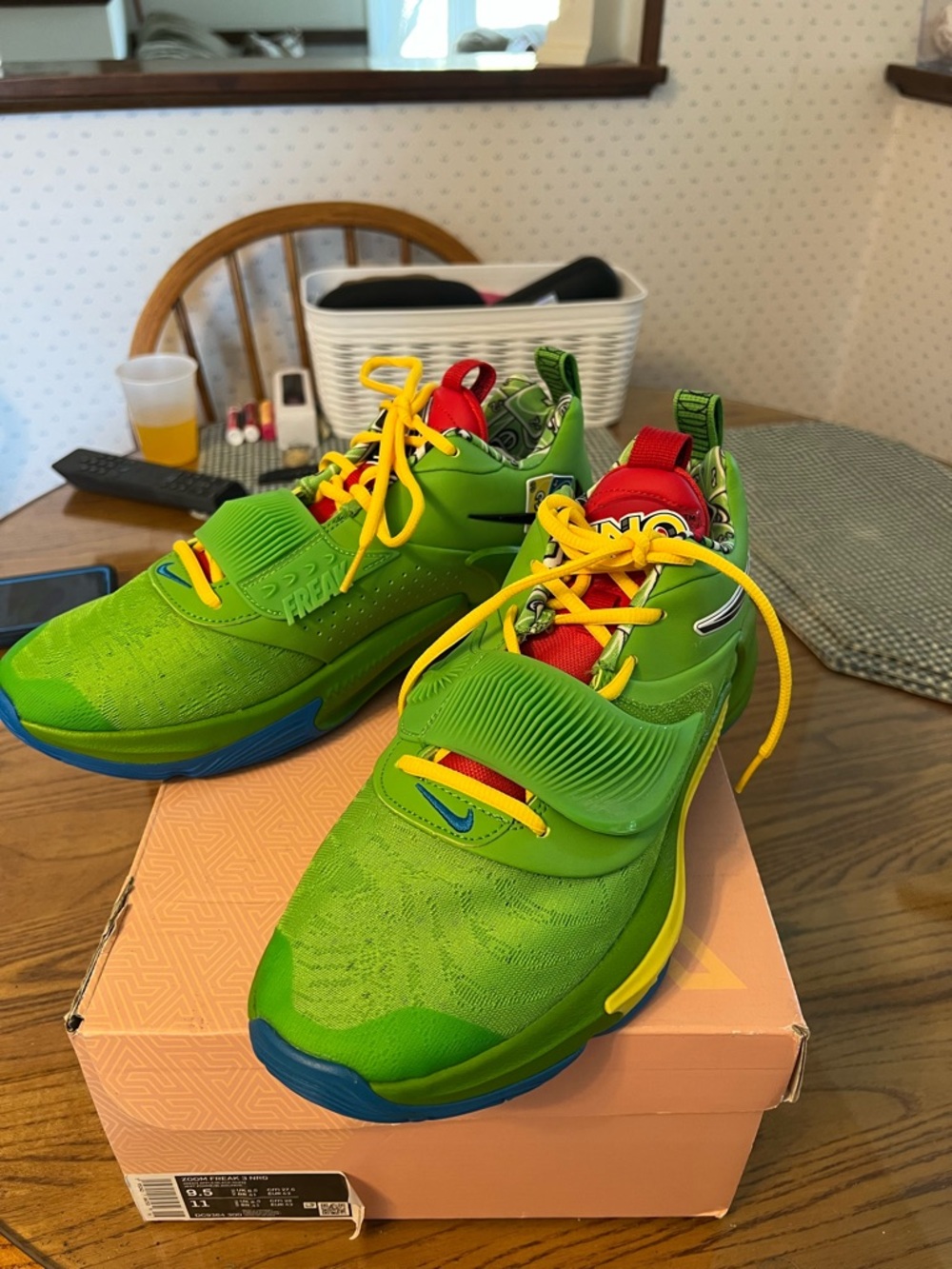 Nike Green and Yellow Athletic Shoes